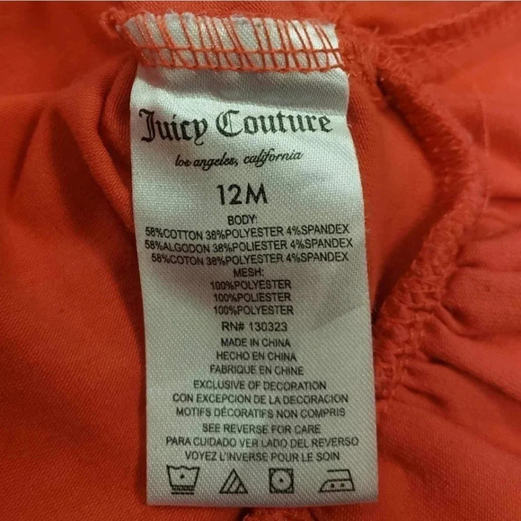 Juicy Couture Tulle Dress Coral  Gold Size 12M - Picture 7 of 9
